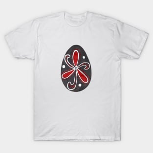 Ukrainian Handpainted Pysanka Black and red design T-Shirt